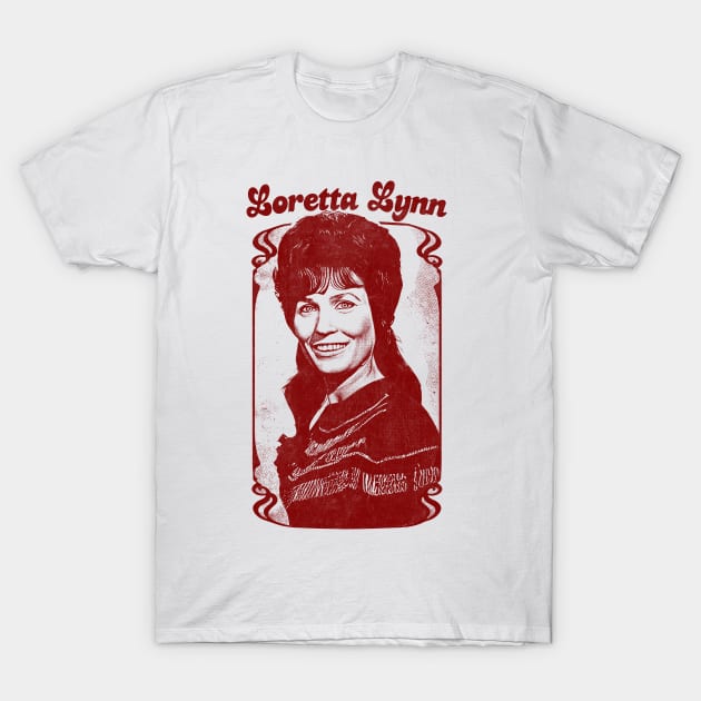 Loretta Lynn // Retro Style Fan Art Design T-Shirt by DankFutura